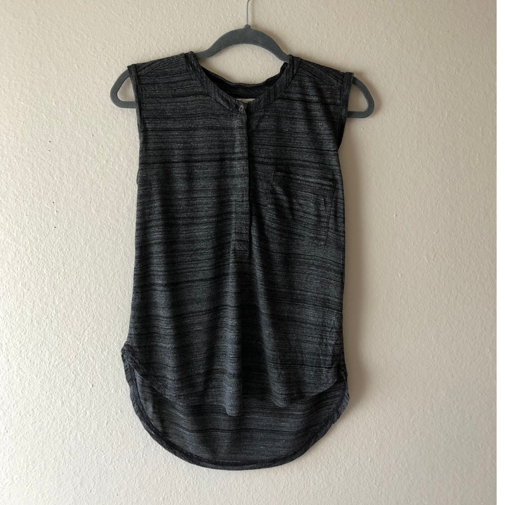 Madewell space-dyed hidden button tank top